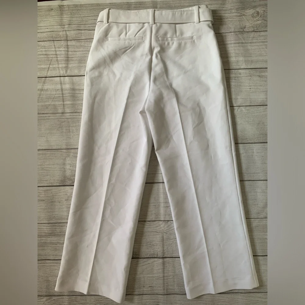 Crosby White Belted Cropped Wide Leg Pants - Picture 4 of 10